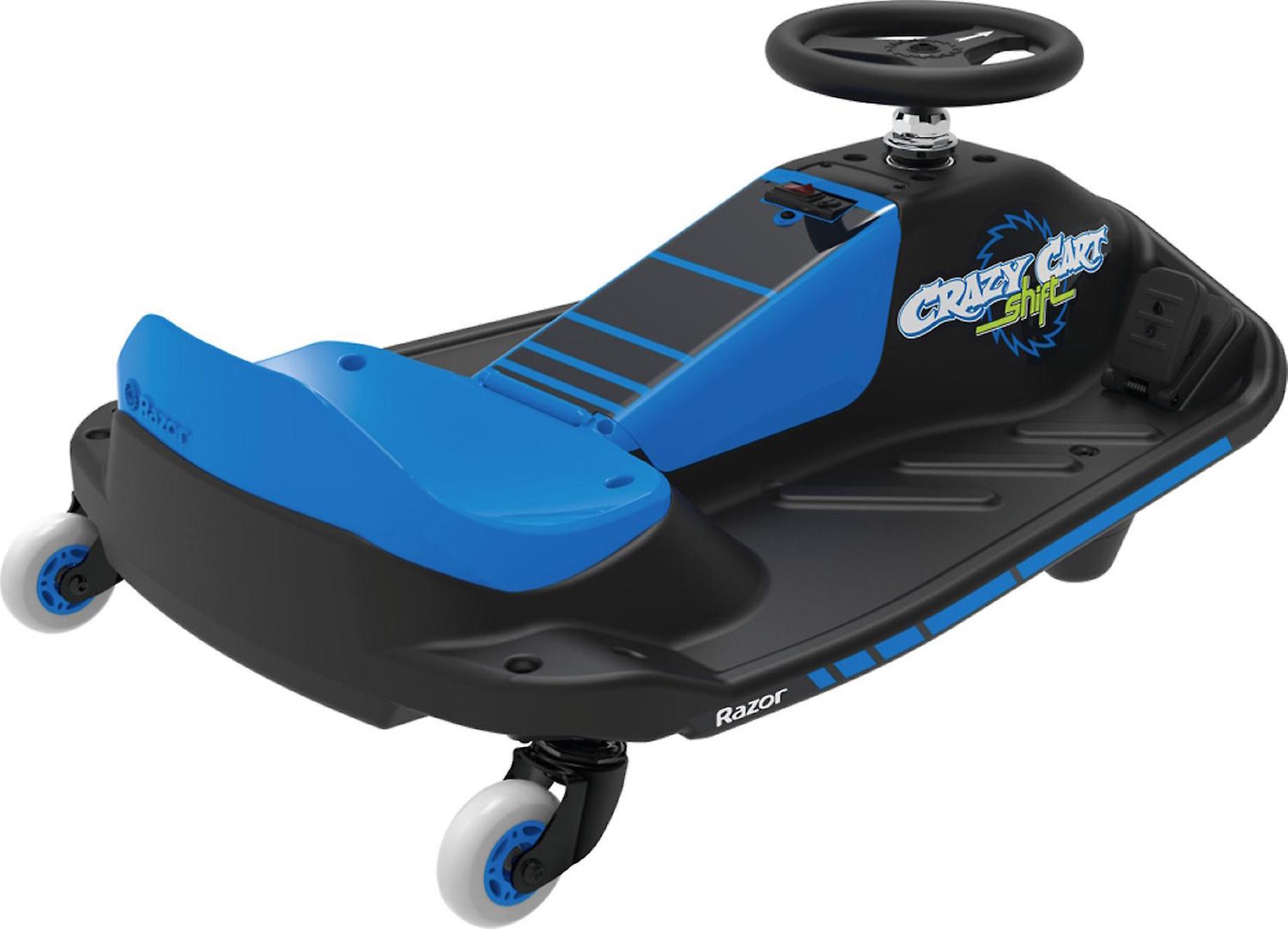 Razor Crazy Cart Shift electric go cart in blue